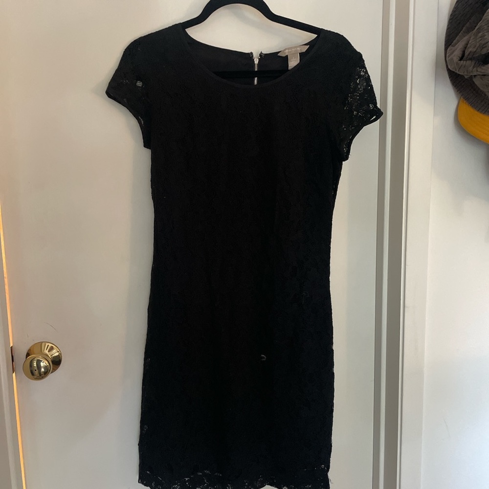 Black lace formal dress
